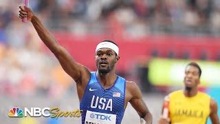 Rai Benjamin's anchor helps USA complete 4x400 world championship double | NBC Sports