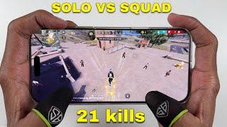 iPhone 16 Pro Max  1 vs 4 free fire gameplay best headshot with 3 finger handcam