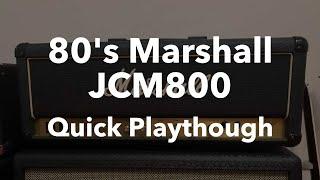 80's Marshall JCM800 – Playthrough