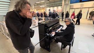 Rod Stewart Whips Out His Blues Harp In The Station