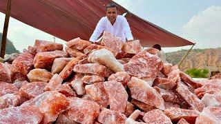 How They Mine Tons of Himalayan Salt Deep Inside Mountain | Himalayan Salt Mining | Pink Salt Mine