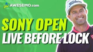 PGA DFS LINEUPS: SONY OPEN LIVE BEFORE LOCK DRAFTKINGS DAILY FANTASY GOLF PICKS