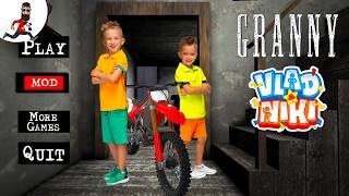 Play as Vlad and Niki in Granny motorbike escape