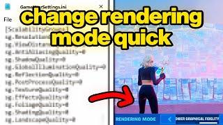 How To CHANGE Rendering Mode in Game User Settings (Fortnite Game Config)