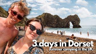 3 days in DORSET (Durdle Door, Old Harrys Rocks & Corfe Castle) Summer camping in the UK ️