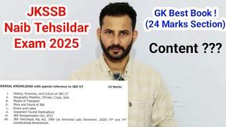 JKSSB Naib Tehsildar GK Preparation | Best Book for J&K GK | Topic Wise Content