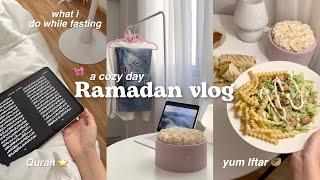 Ramadan vlog day in life while fasting, cozy and peaceful day, Quran,Tarawih and yum food