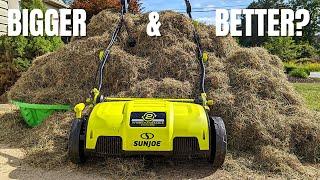 DIY Dethatching Using 15” Sunjoe Dethatcher & Scarifier |  Spring & Fall Lawn Care