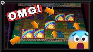 WOW! JUST WOW! Ultra Rare 5 Pot Roll-in On Rainbow Riches Pure Gold! | Big £500 Slot Session!