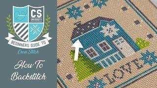 How to BACKSTITCH and LONG STITCH  Cross Stitch for Beginners  CROSS STITCH UNIVERSITY