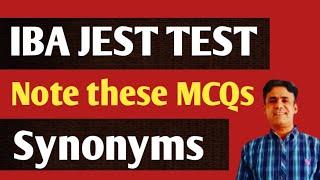 JEST MCQs || Synonyms || Note these MCQs || Live || Prof Rasheed Mirani Senior Educationist