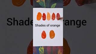 How to get Shades of orange colour | acrylic colour mixing for orange shades #howto #orange #shorts