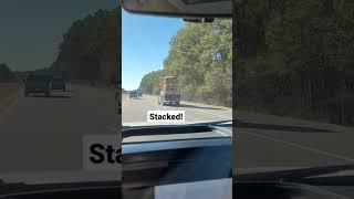 sketchy tall load on pickup! unsafe hauling!