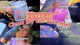 EXTREME Clean and Decorate my Car with Me for Summer 2021!!️ (ASMR + SUPER satisfying!)