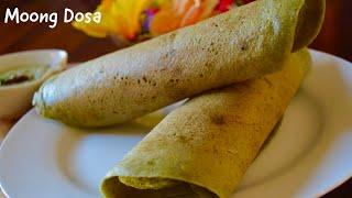 Moong Dosa | Crispy and Healthy No Fermentation Moong Dal Dosa | Indian Yumm