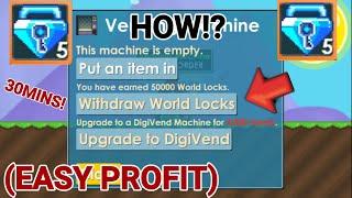 I GOT 5 BLUE GEM LOCK IN 30MINS! HOW!? (EASY PROFIT) OMG!! - Growtopia