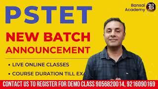 PSTET New Batch Announcement | PSTET Coaching | Join Bansal Academy