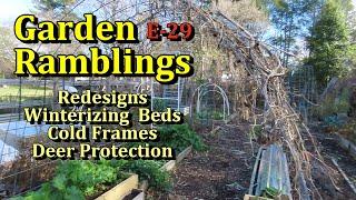 Winterizing Garden Beds, Cold Frames, Deer Protection & Tour (Garden Ramblings E-29)