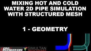 MIXING HOT AND COLD WATER 2D PIPE SIMULATION WITH STRUCTURED MESH (PART 1/3)