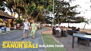 Relaxing Evening Walk at Mertasari Beach Sanur Bali | Walking Tour Bali Today 2024