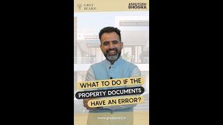 What To Do If The Property Documents Have An Error?