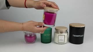 Wholesale Customized Candle Containers Glass Jars for Candle Making with Lids