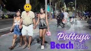 [4K] Central Pattaya Beach Road Night Walk Candid Walks 2024 Pattaya Thailand