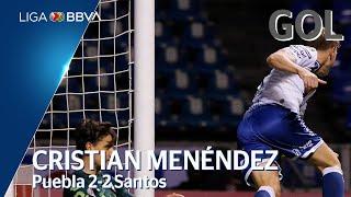 Gol de C. Menéndez | Puebla 2 - 2 Santos | Liga BBVA MX - CL 2020  - Jornada 5