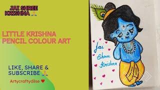 littleKrishna easydrawing #pencilcolourart #shortsfeed #youtubevideos #viralvideos #videos #ytviral