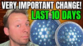 CARDANO ADA - VERY IMPORTANT CHANGE HAS HAPPENED!!! GREAT SIGN!