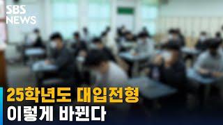 25학년도 대입전형…학폭 반영 · 필수 선택 폐지 '확대' / SBS