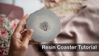 DIY resin coaster tutorial (روند ساخت زیرلیوانی رزینی در قالب سیلیکونی)