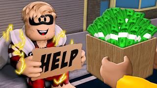 HOMELESS SUPERHERO Becomes A MILLIONAIRE! (A Roblox Movie)