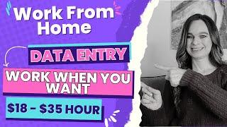 Part-Time Set Your Own Schedule Data Entry + More Work From Home Jobs | $18 - $35 Hour | No Degree