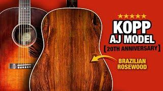 An "AJ" with Brazilian Rosewood – 20th Anniversary Kevin Kopp Acoustic Guitar!