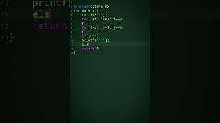 #121 C pattern programming‍ C language tutorial for beginners#shorts #coding