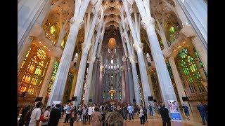 Barcelone Sagrada Familia inside in Ultra 4k