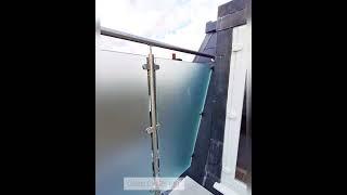 Rooftop Posted Glass Balustrade #balustrade #stainlesssteel #privacyglass