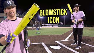 Hitting with the GLOWSTICK Rawlings Icon | BBCOR Baseball Bat Review