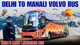 DELHI TO MANALI VOLVO Bus Journey | Current Road Condition of Manali | Manali Snowfall Update 2024