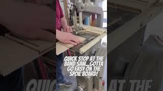 Bandsaw Template Guide...makes things SO easy  #woodworking #bandsaw #bandsawtips #templaterouting