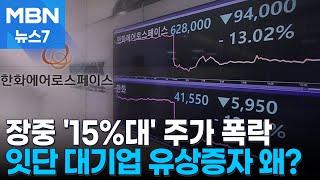 한화에어로, 역대 최대 유상증자에 주가 폭락…개미들 '분통' [MBN 뉴스7]