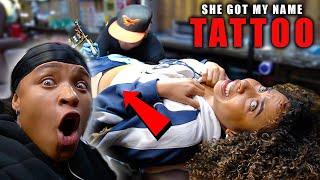 Her First Tattoo is My NAME!?  #Tattoo  | Ezee x Natalie