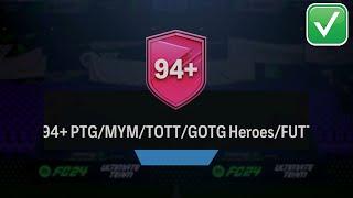 EAFC 24 94+ PTG, MYM, TOTT, GOTG HEROES, FUTTIES T1 PLAYER PICK SBC COMPLETED (EAFC 94+ PLAYER PICK)