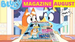 ‼️ BLUEY Magazine - August Issue Part 1  | Bluey Books & Crafts | Disney Jr | ABC Kids