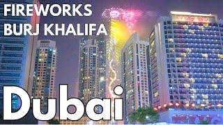 Dubai New Years 2025 [ 4K ] Spectacular Fireworks Burj Khalifa Dubai