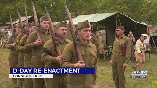 History buffs from all over storm beaches of Conneaut, OH for D-Day re-enactment