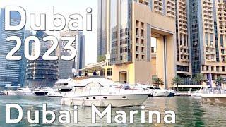 Dubai Marina Summer Walking Tour 4K | United Arab Emirates 