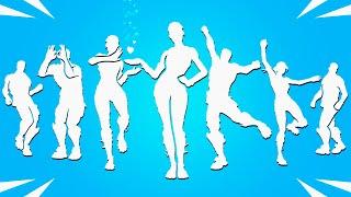 All Fortnite Icon Series Dances & Emotes! (Build Up - Bella Poarch TikTok, Socks, Wake Up, My World)