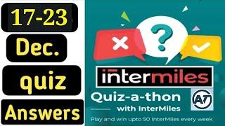 INTERMILES QUIZ 17-23 DECEMBER ANSWER|||